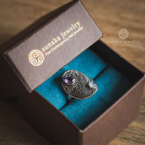 Kembang Harum Cocktail Ring in Sterling Silver