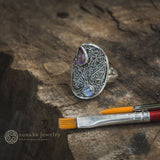 Kembang Harum Cocktail Ring in Sterling Silver