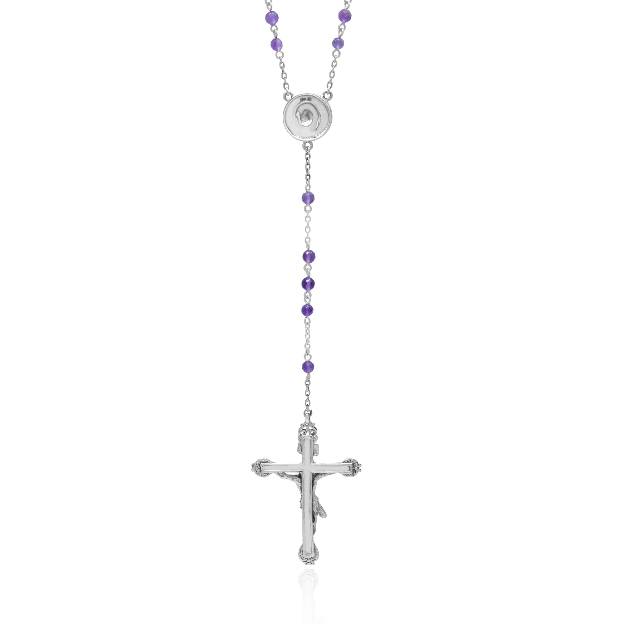 Rosario Necklace in sterling silver 925 with Amethys /N.394AM