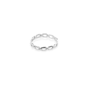 Woven Small Ring in 925 Sterling Silver