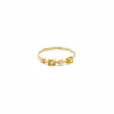 Prong Silver Ring Gold Plated/ R.662