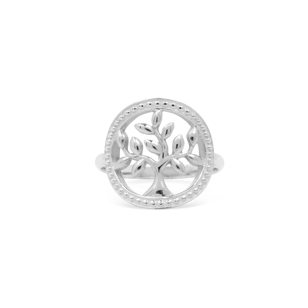 Tree Of Life Statement Ring 925 Sterling Silver