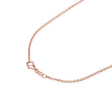 Rosegold Plated Silver Necklace Chain Open Cable Chain N.416