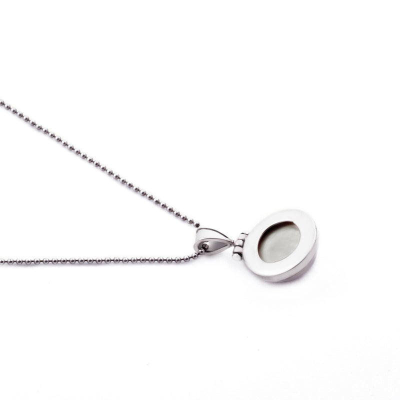 Mabe Pearl Necklace (Pendant + Chain) in Sterling Silver