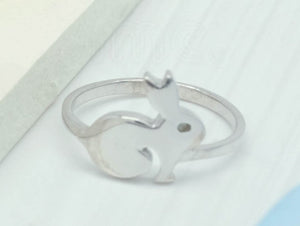 Tiny Bunny Adjustable Ring 925 Sterling Silver