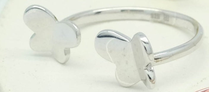 Tiny Butterfly Adjustable Ring 925 Sterling Silver