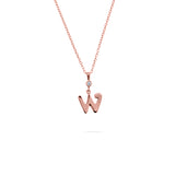 Alphabet Pendant Rose Gold Plated