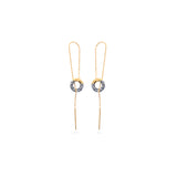 Ayung Classic Threader Earring With Filigree Pattern In 925 Silver Two Tone Color Ayung Collection