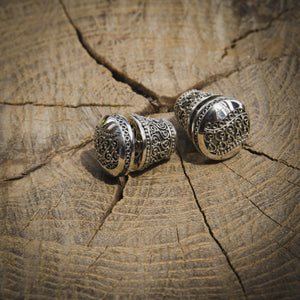 Indonesian Batik Ornamentation Traditional Earrings in Sterling Silver