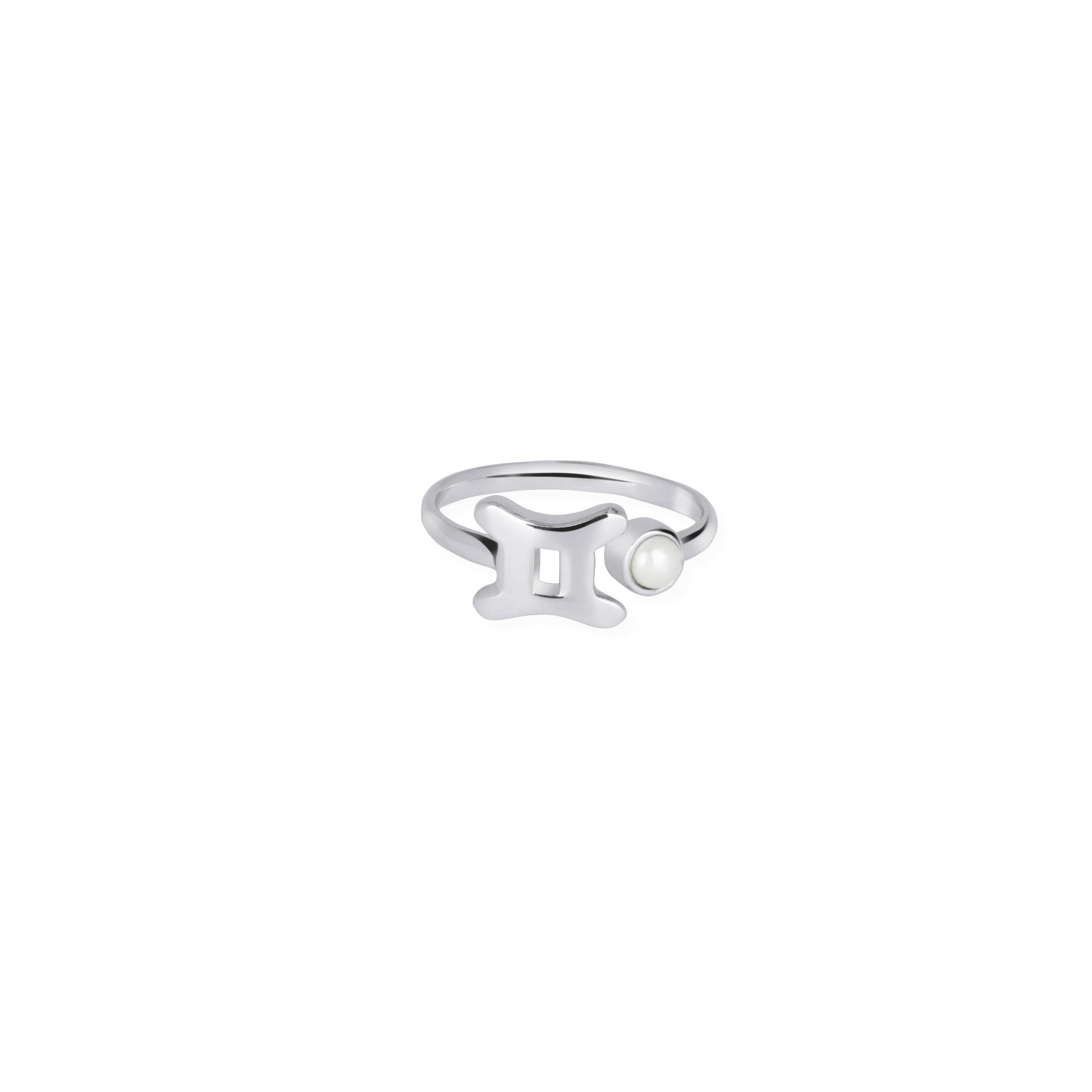 Libra Zodiac Sign Silver Ring