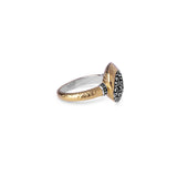Filigree Statement Two Tone Ring In Silver Ayung Collections