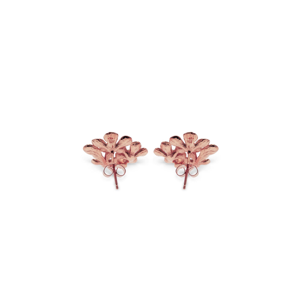 Flamboyan Stud Earrings Rose Gold Plated