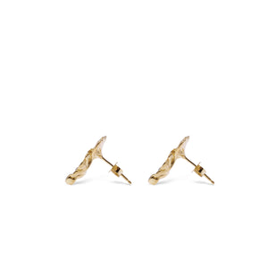 Flamboyan Stud Earrings  Gold Plated