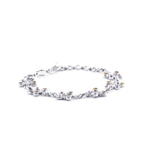 Butterfly Sterling Silver Bracelet With Multi Gemstone