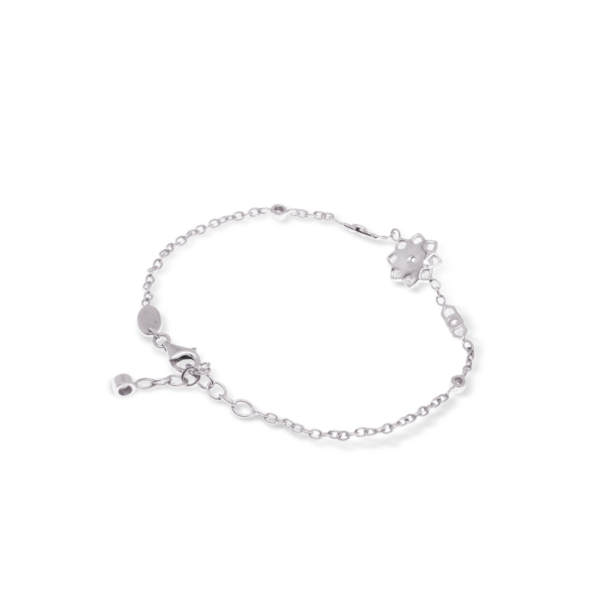 Moonstone Chain Bracelet in Sterling Silver