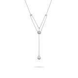 Moonstone Layered Necklace in Sterling Silver