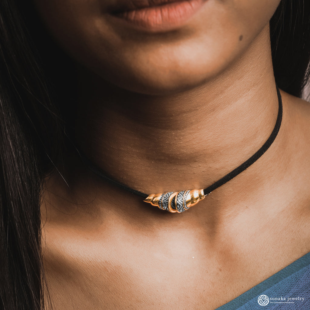 Keong Emas Choker Pendant (Without Necklace) in Sterling Silver