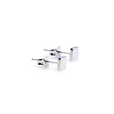 Tiny Bottom Square Stud Earrings 925 Sterling Silver