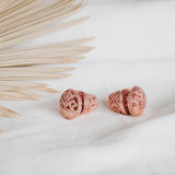 Balinese Stud Earrings With Rose Gold Plated Songket Collection