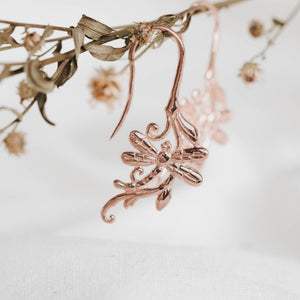 Silver Earrings Rose Gold Plated Mini