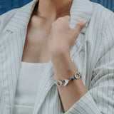 Dulcet Adjustable Pearl Bracelet In 925 Sterling Silver