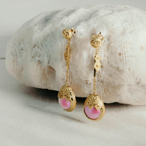 Dangle Earring Silver in Gold Plated