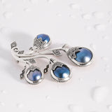 Classic Pearl Brooch Pin 925 Sterling Silver