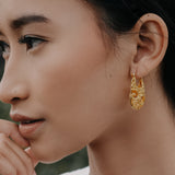 Ombak Segara Balinese Hoop Earrings in Sterling Silver