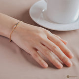 Allure Elegance Zircon Bracelet In 925 Sterling Silver With 18k Gold Plated/ Rhodium