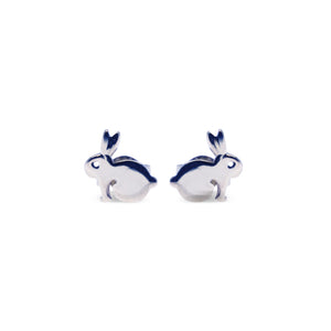 Tiny Bunny Stud Earrings 925 Sterling Silver