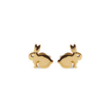 Tiny Bunny Stud Earrings 925 Sterling Silver