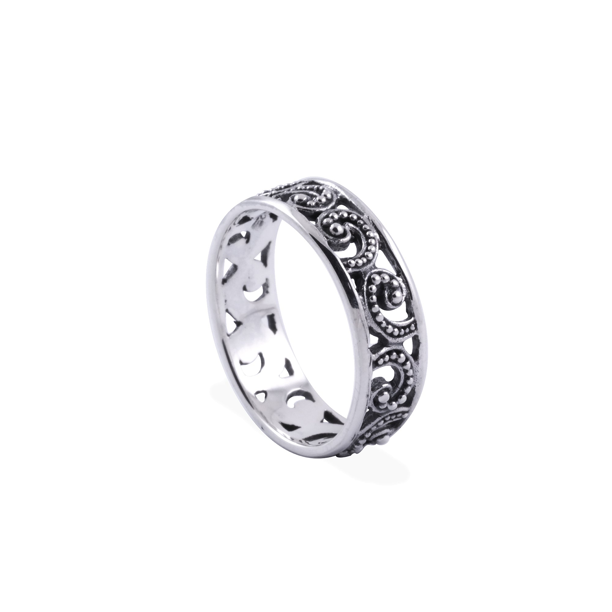 Ombak Segara Band Ring (small) in Sterling Silver