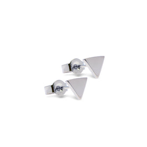 Tiny Bottom Triangle Stud Earring 925 Sterling Silver