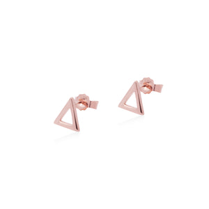 Tiny Geometry Triangle Stud Earrings 925 Sterling Silver