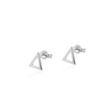 Tiny Geometry Triangle Stud Earrings 925 Sterling Silver