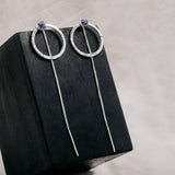 925 Silver Drop Earrings Aeon Gems Iolite Collection