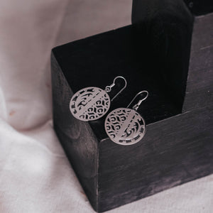 Silver Hoop Thin Earrings Bhineka Collections Balinese Earrings