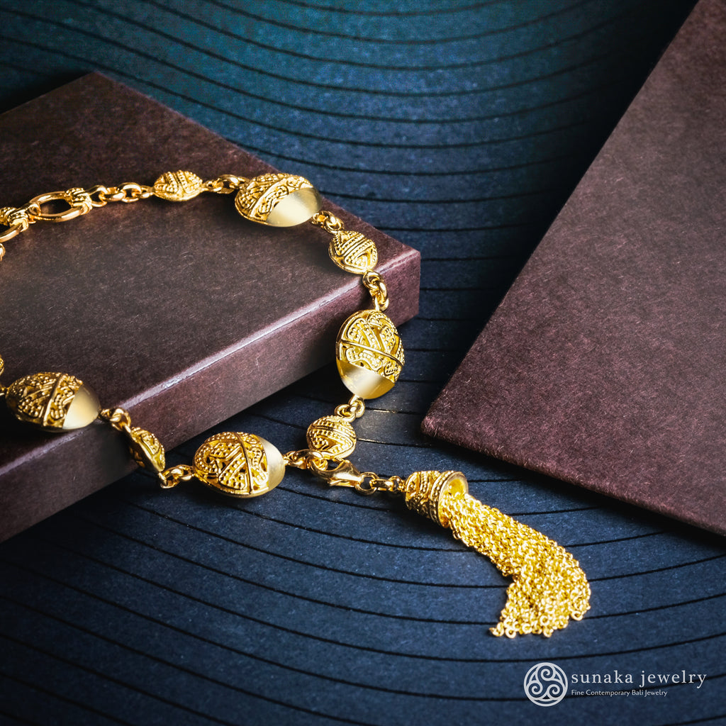 Songket Gold Plated Chain Bracelet